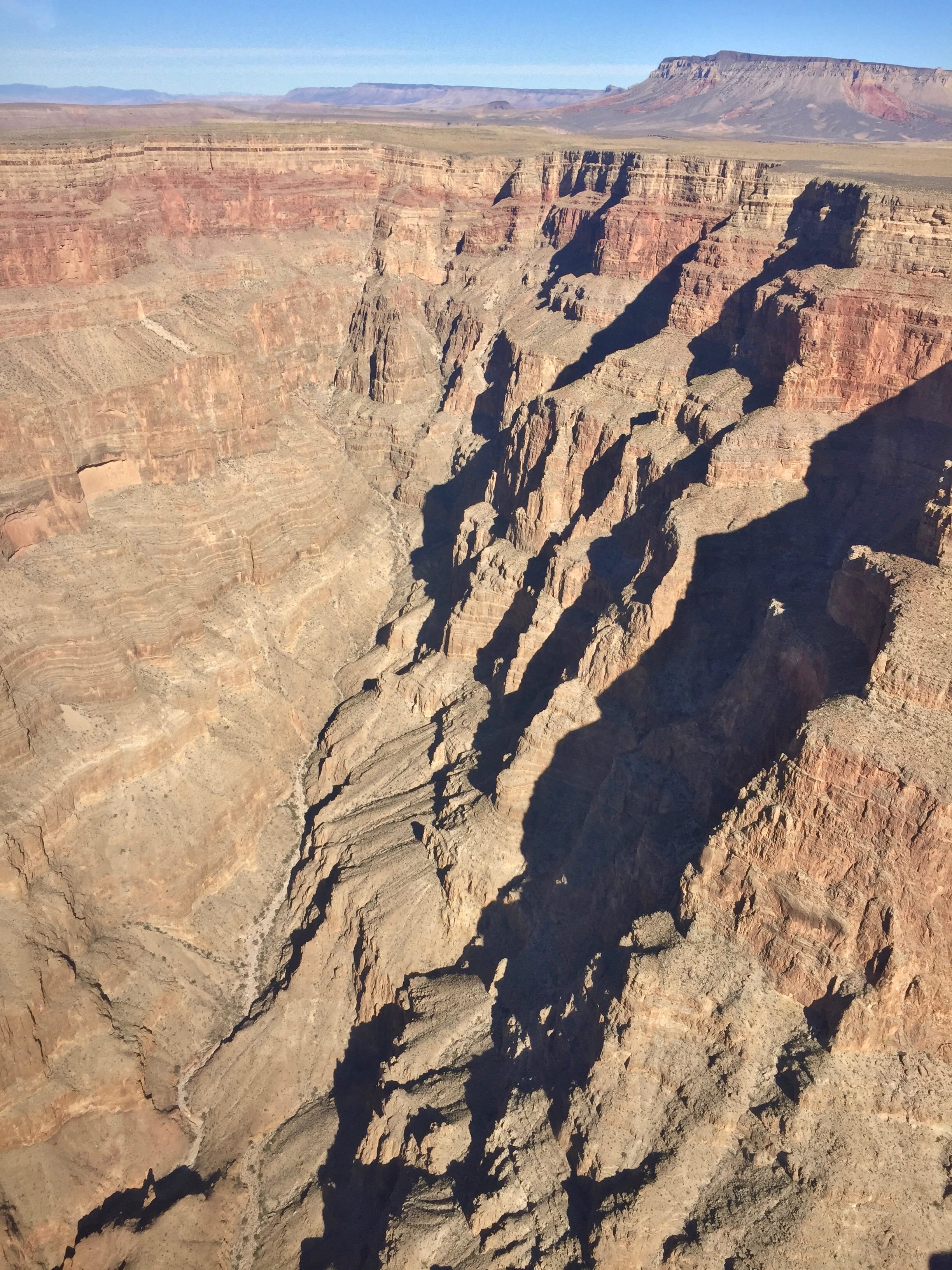 The depth of the canyon at this spot is about 1200 meters